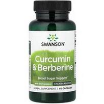 Swanson Vitamins, Kurkuminas ir berberinas su juodaisiais pipirais, 60 kapsulių