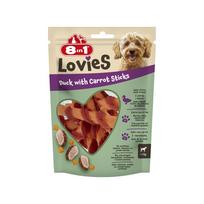 8in1 Lovies Duck with Carrot Sticks antienos ir morkų lazdelės mažų veislių šunims, 80 g