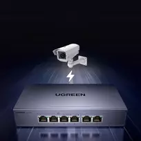 Ugreen 6-Port Gigabit Ethernet Switch with PoE+ - Grey