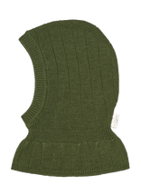 Copenhagen Colors - Merino Rib Knitted Balaclava - Balaklava - Žalia