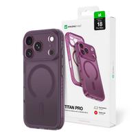 AmazingThing Titan Pro Lens dėklas iPhone 18 Pro Max su fotoaparato dangčiu ir dirželio jungtimi, suderinas su MagSafe - Violetinis