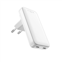 Fixed Slim Traveller 2xUSB-C Travel Charger with world adapters, GaN, 45W | White|FIXCG45S-2CD-WH