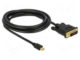 Cable | DVI-D (24+1) plug,mini DisplayPort plug | Len: 3m | black