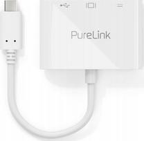 Adapteris USB-C į HDMI, USB-C, USB-A PURELINK IS270 PREMIUM 0,10M White