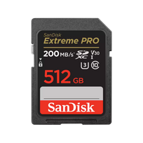 SanDisk Extreme PRO SDXC Memory Card 512GB UHS-I