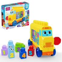 Konstruktorius Mokyklinis autobusas Mattel MEGA BLOKS Build & Count 45 detalės
