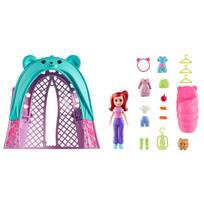 Žaidimų rinkinys su lėle Mattel Polly Pocket Glamping Tent
