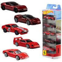 Metalinis automobilio modelis Mattel Hot Wheels Basic Car Ferrari 5 vnt.