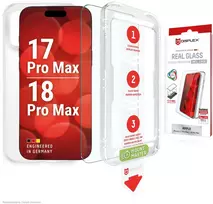 Apple iPhone 17 Pro Max/18 Pro Max tikro ekrano stiklas MM+ dėklas Displex permatomas