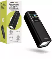 Mobile Origin 30000 mAh išorinė baterija su TFT ekranu ir žibintuvėliu PB17 – 2x USB-C + USB-A