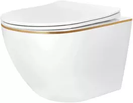 Pakabinamas Klozetas Rea Carlo Mini Tornado Nf Gold Edge