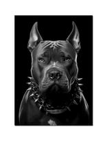 Madingas juodasis dobermano šunų liūtas su pistoletu Plakatas, drobė, tapyba, prabangus gyvūnas, sienos paveikslas, skirtas svetainės namų dekoravimui 70x120cm No Fram gray