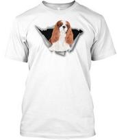 Suplėšyti Cavalier King Charles Spaniel standartiniai unisex marškinėliai S
