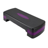 Exercise Step Platform ABS Adjustable Height Exercise Stepper for Aerobic Workout Black Grey black