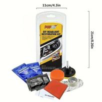 Car Headlight Restoration Kit - Scratch Repair & Polishing Paste with Drill Adaptor for Lens Cleaning white