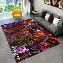 3D Siaubo Žaidimas F-FNAF Freddy Filmas Kilimas Kilimėlis Žaidimų Kambariui Miegamajam Svetainei Sofai Namų Dekoras, Plotinis Kilimėlis Neslystantis Grindų Kilimėlis Dovana 40x60cm gray