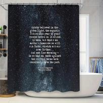 Vintage Gatsby Shower Curtain Art Deco Hollywood Glamour Retro Film Aesthetic Bathroom Decor Black And White Backdrop W90H180(CM)-1 Pcs white