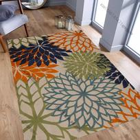 1PC Watercolor Flower Pattern Printed Carpet Large Area Rug for LivingRoom Bedroom, Office, Modern Home Decor Gift for Friends 40cm x 60cm black