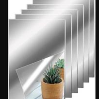Lipni viso kūno akrilinė veidrodinė lipdukas sienoms ir durims 5x5CM Single gray