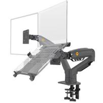 Desktop NB F160 + FP-2 Gas Spring Dual Arm for 17 -27  Monitor Holder + 10 -17  Laptop Support Air Press Mount Stand Load 2-9kg F160-FP-GX