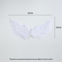 Shang Jin didelis angelo sparno puokštė su baltomis gėlėmis - PASIDARYK pats kūrybiškas sparno plunksnos rankinis papuošalas Angel Wings [White] 1 piece; see SKU white