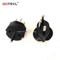 European Travel Adapter: German/French to Swiss Plug Converter P601 Copper Black black