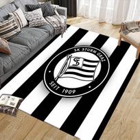 SK Sturm Graz Flannel Pattern Square Carpet,Area Rug,Carpet Rug for Living Room Bedroom Sofa Playroom Decor,Non-slip Floor Mat 70x100cm( 27x39in )