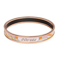 HERMES L'Instruction Du Roy Enamel, Rose Gold Tone Plated Bangles Women's Multicolor H213314FOF7 65 black