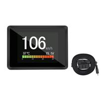 A203 OBD2 On-board Computer A203 Car Digital Computer Trip Display Speed Fuel Consumption Temperature Gauge OBD2 Scanner A203 OnboardComputer black