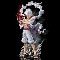 25cm/9.84in Anime Figure 5 Gear Luffy One Piece Figure Nika Luffy Figure PVC Statue Collectible Model Toys Gifts gray