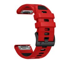 26mm 22mm Quick Fit Strap for Garmin Fenix 9 9pro 8 7X 7 Pro 6X 6 5X 5Plus Silicone Bracelet Correa FOR Fenix 9 Bands 47mm 51mm 22MM raudona juoda spalva