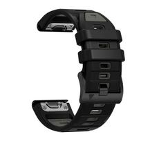 26mm 22mm Quick Fit Strap for Garmin Fenix 9 9pro 8 7X 7 Pro 6X 6 5X 5Plus Silicone Bracelet Correa FOR Fenix 9 Bands 47mm 51mm 26MM black