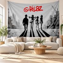 Gorillaz Wall Tapestry Home Decor Hanging Cloth Art Background Tapestry for Bedroom 180cmx230cm