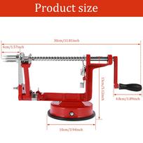 Apple Peeler Corer Stainless Core Slice Cutter Hand-cranked Fruit Peeler Slicing Tool Kitchen Apple Potatoes Slicer Corer Cutter 3 Style 1 red