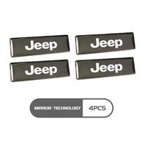 Metalinis vandeniui atsparus automobilio logotipo lipdukas Automobilio dekoravimo priedai Jeep Cherokee Wrangler JK Gladiator Compass Renegade Patriot D1D gray