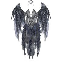 M-XL Helovino Piktasis Angelas Kostiumas Fėja Elfė Angelas Ragana Vampyras Demonas Karalienė Sceninis Kostiumas XL gray