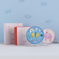 Newborn Baby Boy Girl Footprint DIY Air Drying Soft Clay Infant Hand Foot Imprint Kit Gift Casting Paw Print Pad Newborn mėlyna