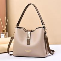 Moteriška rankinė piniginė kasdieniam madingam biuro darbui Crossbody Bucket Bag Rankinė Kokybiška odinė moteriška pečių krepšys beige