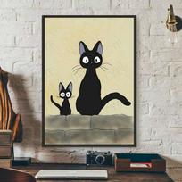 K-Kikis D-Delivery S-Service Anime  Poster HD art sticky wall waterproof home living room bedroom bar aesthetic decoration 40cm×50cm NoFrame black