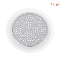 Silikoninės tarpinės + Aliuminio filtras Moka kavinukas Kavos buteliukas Pakeitimas Suderinamas 9 cup white