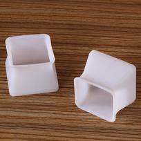 12 VNT Baldų Stalo Kėdės Kojų Dangteliai Apsauginiai Neslystantys Stalo Kėdės Kojų Dangteliai Kojų Apsaugos Dangtelis Square（4PCS） balta