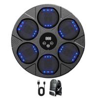 Music Boxing Machine with Gloves Wall Mounted Speed Modes Adjustable LED Display Electronic Boxing Trainer Target Punching Pad Workout Equipment