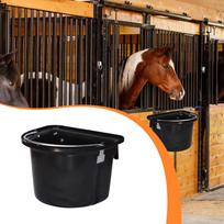 Horse feed Bucket Feeder Hanging Food Feeding Supplies,Livestock Container white