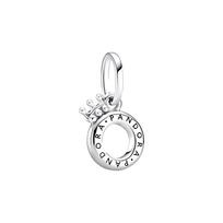Pandora O Shape Crown Charm Women Charm Silver 399043C00 One Size white