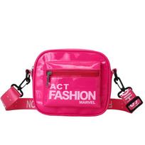Girls' Fashionable Chest Bag with Wide Shoulder Strap, Child's Cross-body Bag, Children's Small Wallet raudona