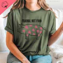 Gyvūnų Teisių Unisex Veganinis Marškinėlis Draugai Ne Maistas Veganinis Marškinėlis Vegetariškas Marškinėlis Harajuku Gatvės Drabužiai Medvilninė Maikutė Dropshipping M black