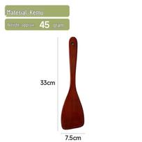 Kemu Lacquer Non-Stick Pan Set: Wooden Frying Spoon, Cooking Shovel, Large Soup Spoon, Rice Spoon.