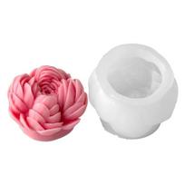 Silicone Moulds Peony Flower Molds Ornament Molds Epoxy Resin Molds Plasters Molds for Candle Making white