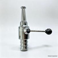 High-Pressure Brass Fire Hose Nozzle: Rust-Proof, Straight-Through Spray for Reels DN20, 12.5cm, Stainless Steel white