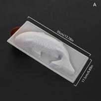 (BBQ4)Žuvies forma 3D Karpio formos Plastikinė Torto Šokolado Želė Forma PASIDARYK pats Muilas Rankų darbo Sugarcraft Forma Kepimo formos gray